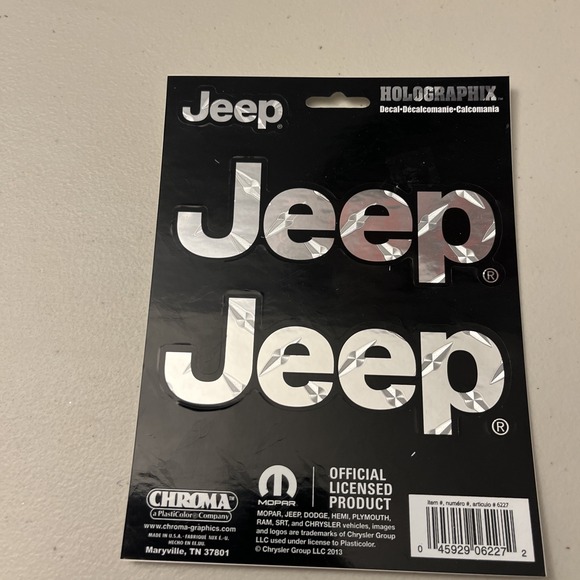 Jeep Logo Chroma Emblem Decal Sticker Holographix USA - Picture 1 of 4